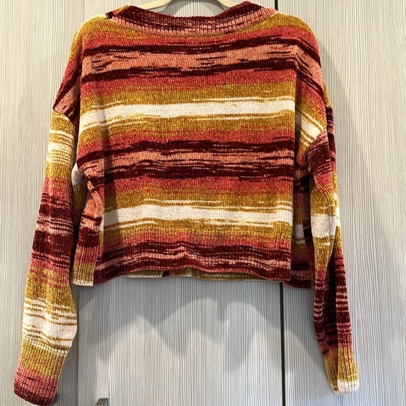 Forever 21 | Sunset Striped Chenille Cardigan | Size Medium - Picture 3 of 9